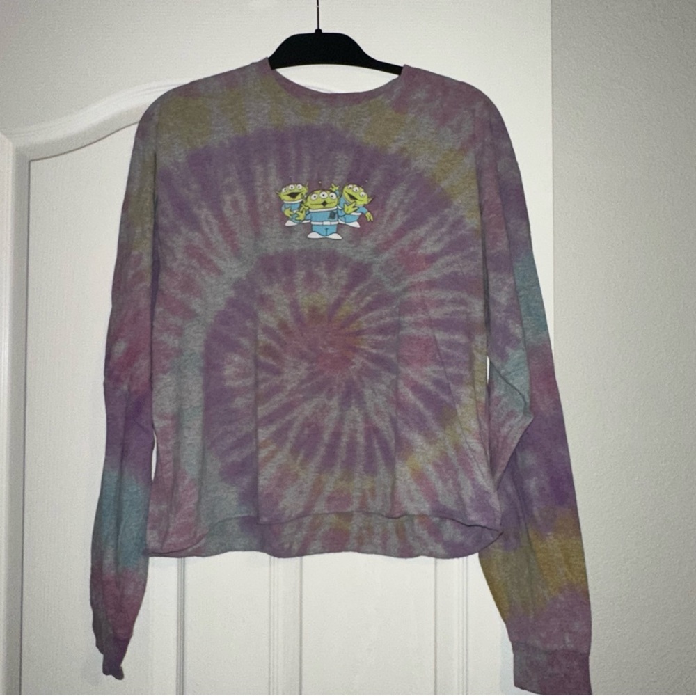 Disney Tie-Dye Long Sleeve Tee - Purple and Green